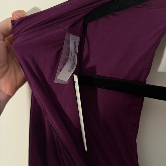 Naked Wardrobe Plum Long Sleeve Butter Gown - Picture 4 of 4